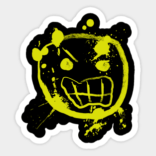 Angry graffiti face Sticker